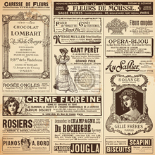 Арт-обои - Французская старинная газета