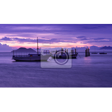 Фотообои - Фиолетовый морской закат