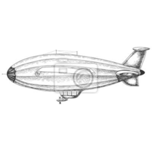 Арт-обои с дирижаблем