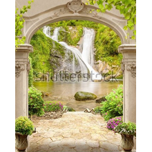 Фреска - Фотообои с водопадом
