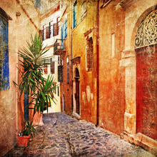 Фотообои на стену - Старинная греческая улица