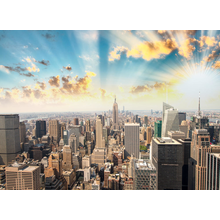 Фотообои на стену - Рассвет над Нью-Йорком