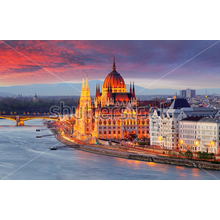 Фотообои "Будапешт на закате"
