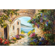 Фотообои на стену Арка с красивым двориком