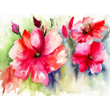 Арт-обои — Красные цветы