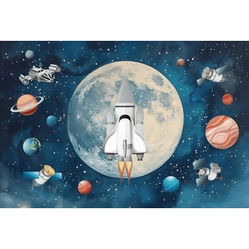 Обои в детскую с космосом.