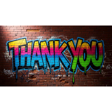 ОБОИ ДЛЯ СТЕН «THANK YOU» (СПАСИБО).