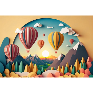 «3D-Обои с воздушными шарами» (в детскую). Артикул: 10061569.