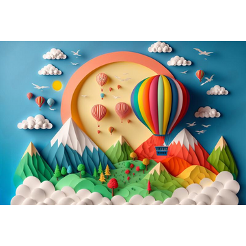 3D Обои с воздушными шарами. Артикул: 10061578.