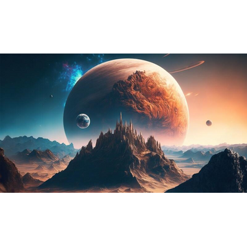 3D Обои с изображением космоса, галактики, планет и звёзд. Артикул: 10061683.