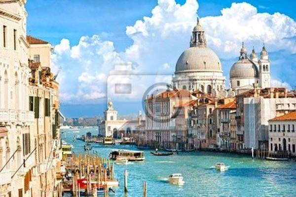 Фотообои с видом на канал и храм в Венеции артикул 10000356