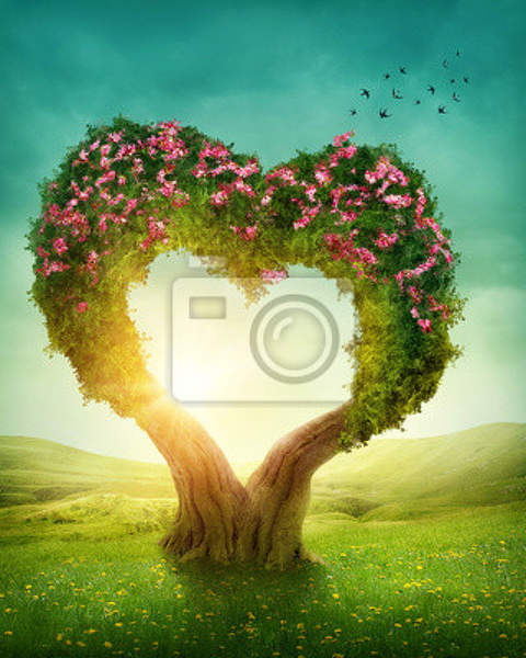 Фотообои - Сердце-дерево артикул 10007305
