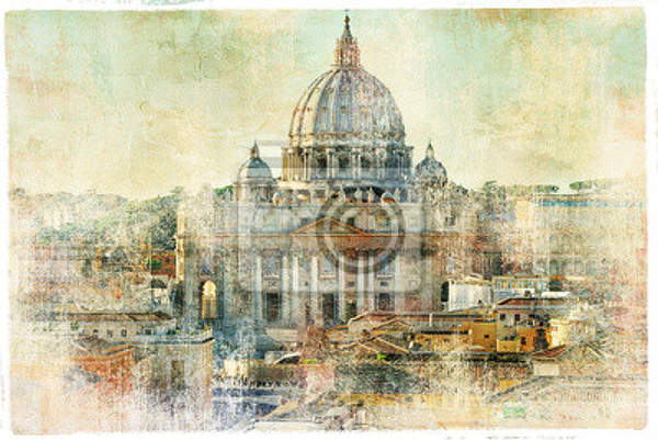 Фотообои - Ватикан в винтажном стиле артикул 10000363