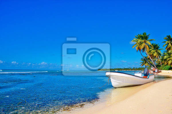 Фотообои - Лодка на пляже артикул 10007535