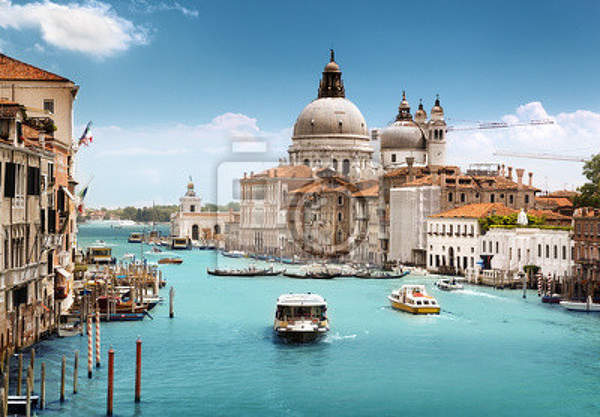 Фотообои - Гранд-канал и Базилика Санта-Мария делла Салюте, Венеция, Италия артикул 10000252