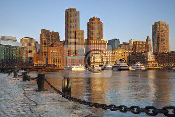 Фотообои на стену с набережной Бостона артикул 10001277