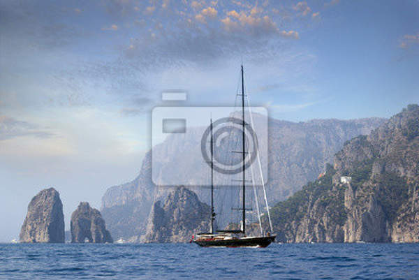 Фотообои - Яхта на о. Капри. Италия артикул 10000636