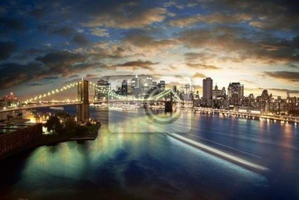Фотообои - Красивый бруклинский мост артикул 10000553