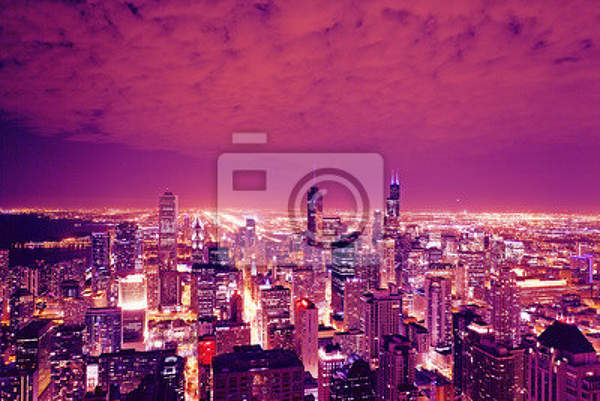 Фотообои на стену - "Вид с высоты на Чикаго" артикул 10000533