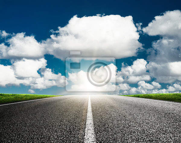 Фотообои - По дороге с облаками артикул 10007486