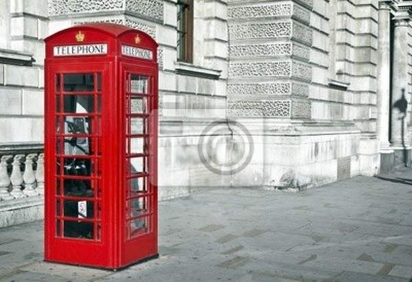 Фотообои с телефонной будкой в Лондоне артикул 10001478