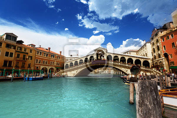 Фотообои с мостом Риальто в Венеции (Италия) артикул 10002162
