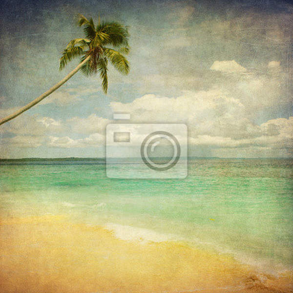 Фотообои с пляжем в винтажном стиле артикул 10001665