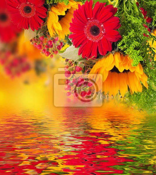 Фотообои - Осенние цветы артикул 10002127