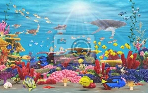 Фотообои - Подводный рай артикул 10001524