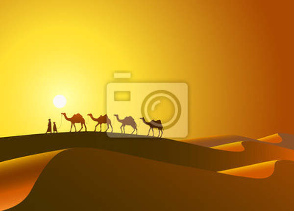 Фотообои - Поход в пустыне артикул 10002050