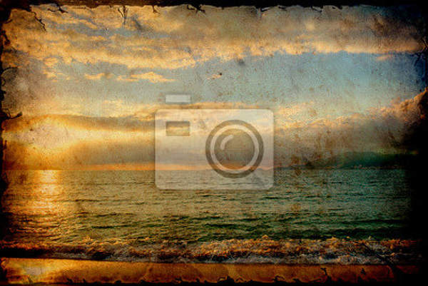 Фотообои с морским пейзажем в ретро стиле артикул 10001559