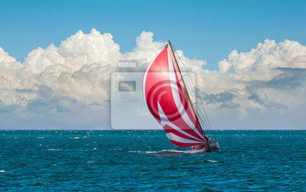 Фотообои - Морской пейзаж с яхтой артикул 10001545