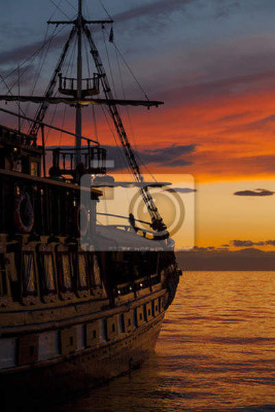 Фотообои с пиратским кораблем артикул 10001378