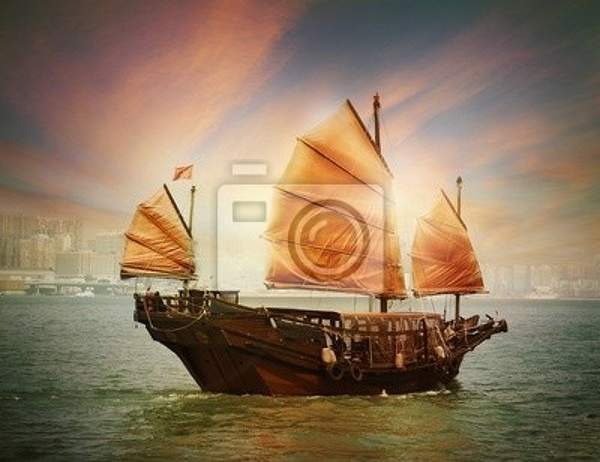 Фотообои с парусником (морской пейзаж) артикул 10002500