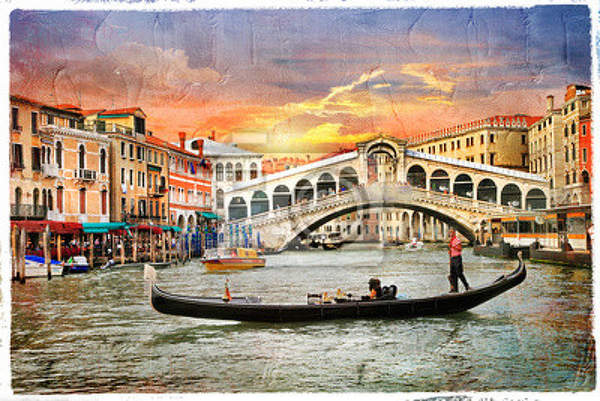 Фотообои в ретро стиле "Венецианский рассвет" артикул 10002362