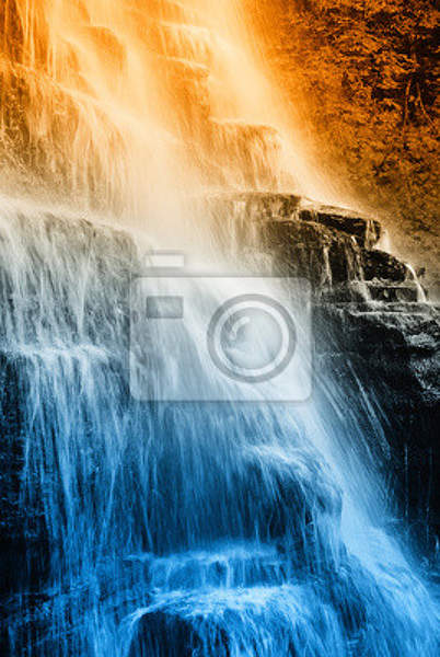 Фотообои с великолепным водопадом на закате артикул 10002299