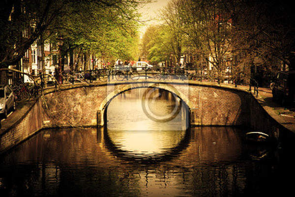Фотообои - Романтический мост в Амстердаме артикул 10002912