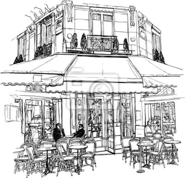 Арт-обои - Старое кафе в Париже артикул 10003175
