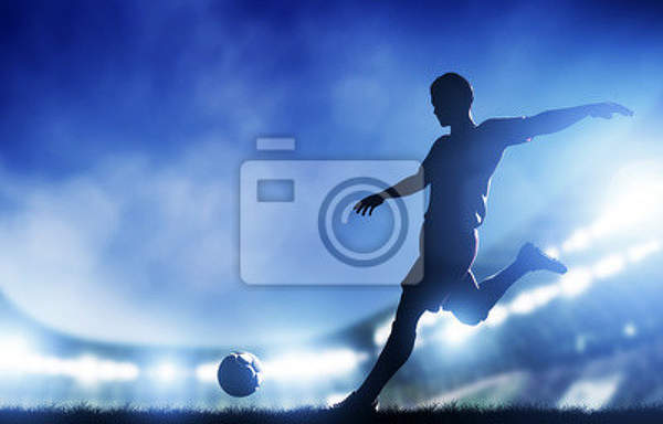 Фотообои - Футболист с мячом артикул 10002688