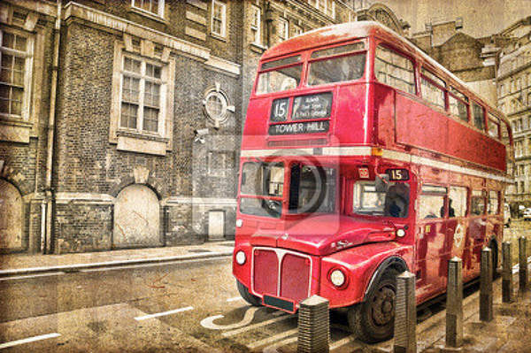 Фотообои - Лондонский автобус - Ретро артикул 10002541
