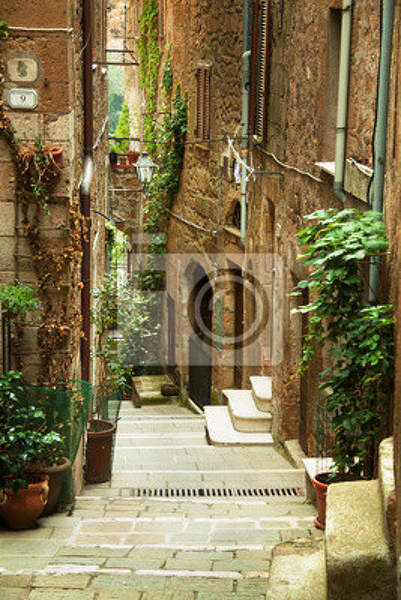 Фотообои - Тосканская улочка с лестницей артикул 10003830