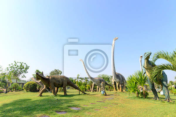 Фотообои - Динозавры в парке артикул 10003401