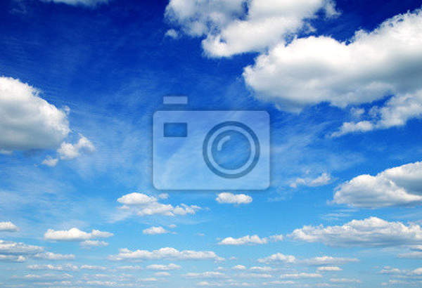 Фотообои на стену с голубыми облаками  артикул 10004139