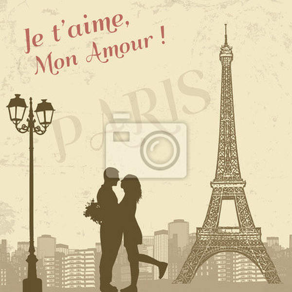 Фотообои для влюбленных в Париж артикул 10003504