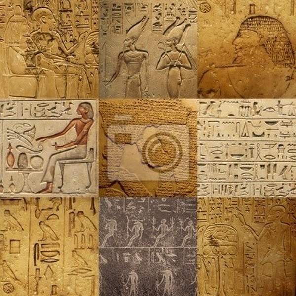 Фотообои  египетскими надписями артикул 10004485