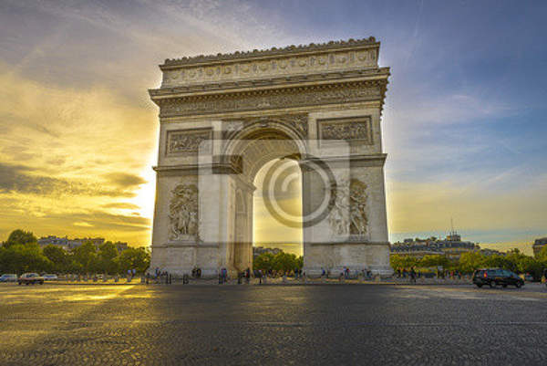 Фотообои с триумфальной аркой на закате артикул 10004950