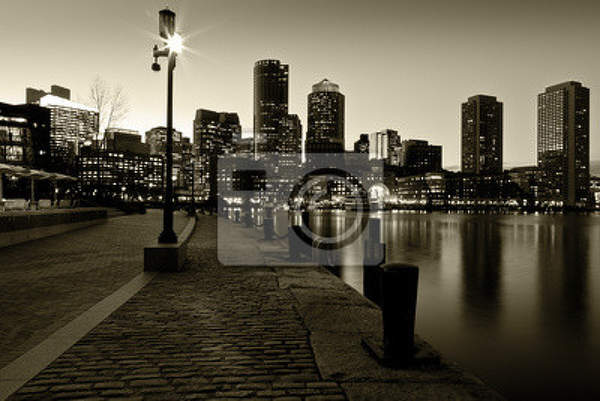 Фотообои в черно-белом стиле - Бостон артикул 10004301