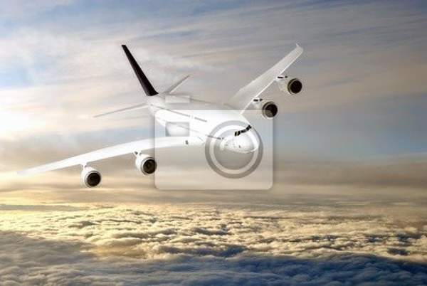 Фотообои для стен - Самолет над облаками артикул 10004839