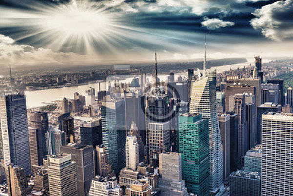Фотообои - Вид с высоты на Нью-Йорк артикул 10005938
