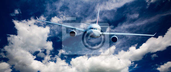 Фотообои на стену - Панорама с самолетом артикул 10005652